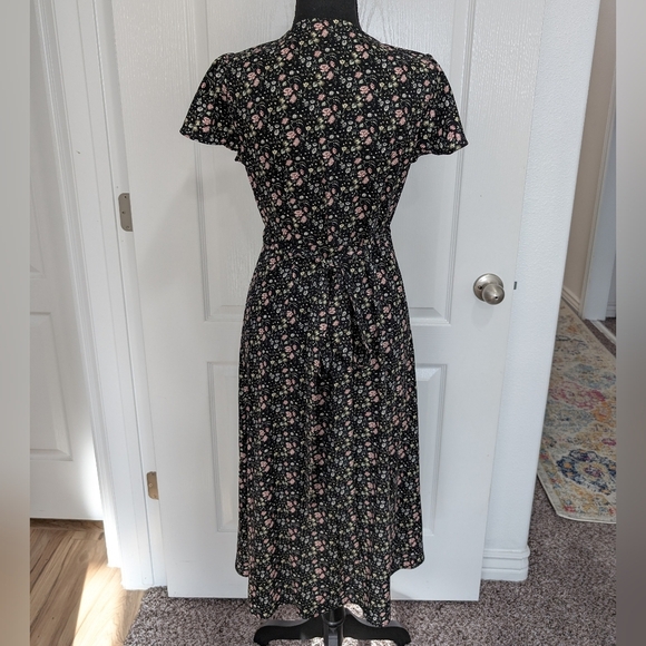 LOFT Floral Wrap High-Low Dress - Picture 3 of 11